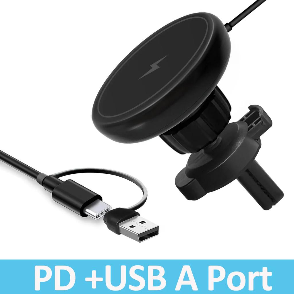 30W Magnetic Car Wireless Charger for iPhone 15 14 13 12 Pro Max Samsung Air Vent Mount Car Phone Holder Stand Fast Car Charging