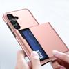 Чехол-кошелек Armor Slide с карманом для карт для Samsung Galaxy S25 Edge S24 S23 S22 S21 S20 Ultra S24 S23 FE Держатель для карт Крышка Кошелек Сдвижная крышка