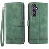 For Samsung Galaxy S25+ Leather Case Lines Imprint Wallet Phone Cover