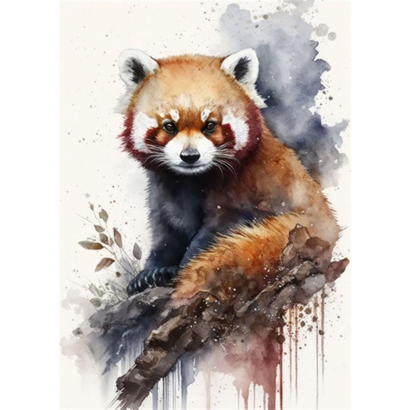 Акварельная дикая природа Холст Картина маслом Печать Постер Абстракция Ленивец Осьминог Фламинго Птица Французский бульдог Собака Постер Домашнее настенное искусство