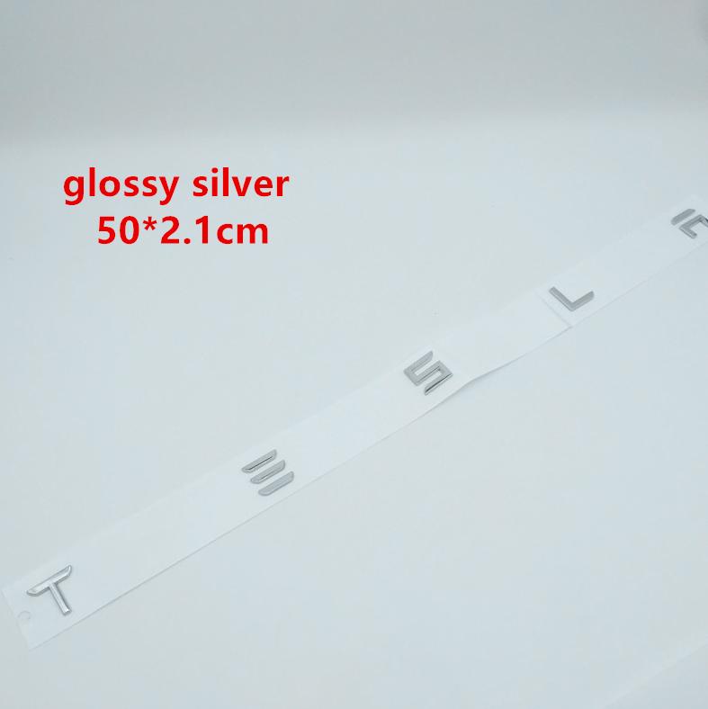 1pcs 3D ABS for Tesla car Letter Front Hood Head Bonnet Emblem Rear Tail Trunk Sticker Badge Decal styling Accessories