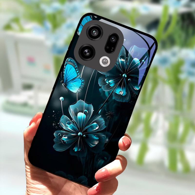 Чехол для OPPO Find X9 X9Pro X8 Pro X8S X8 Ultra Жесткий Чехол Закаленное Стекло Защитный Корпус Для OPPO FindX9 FindX8 Сумки для Телефона