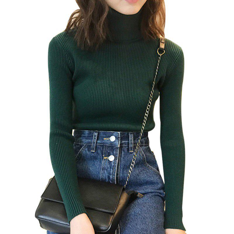 Женские осенние свитера, тонкий вязаный пуловер с длинным рукавом и высоким воротом, сексуальные тонкие свитера, топы