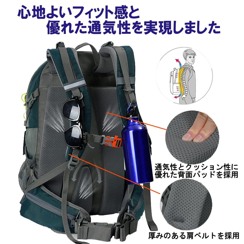 Superior 30L Mountaineering Lightweight for Men and with Rain Hydration System Blue Backpack, Rucksack, Women, Trekking, Hiking, Camping, Glamping,