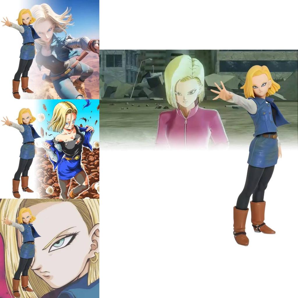 Stunning Seven Dragon Balls Super Saiyan Figurine Android 17 And 18 Pvc Model