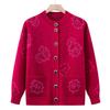 Medium Old Man Autumn Sweater Female Mother New Knitted Sweater Jacket Old Lady Cardigan Grandma Top