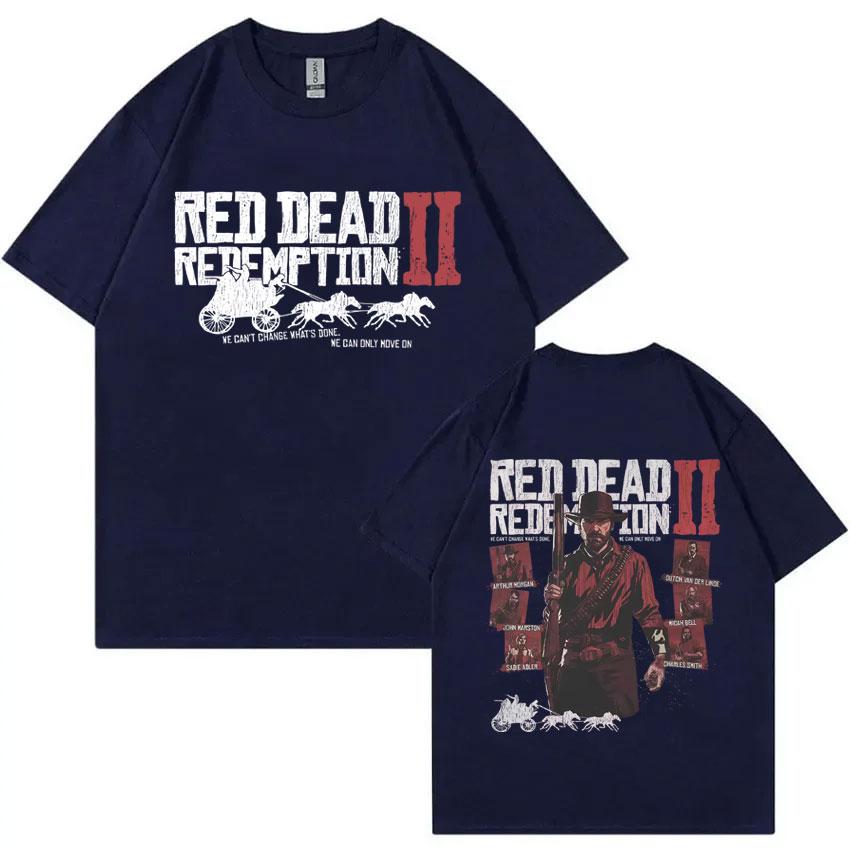 Игровой Футболка Red Dead Redemption 2 Мужская Женская Повседневная Винтажная Хлопковая С Коротким Рукавом Футболки Унисекс Модная Оверсайз Футболка