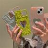 Luxury Love Heart Fold Make Up Mirror Soft Phone Case For Iphone 14 13 12 Pro Max 11 Cute Plain Stylish Shockproof Cover Funda