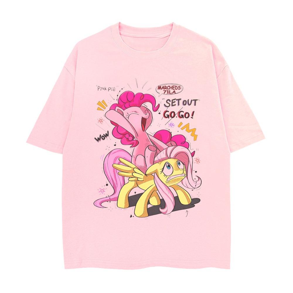2026 summer new Charmi Pony Cute ShortSleeved TShirt LooseFitting Casual Couples HalfSleeve Top for Unisex and Women