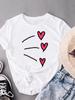 (Asian Size) Love Sweet Style Trend 90s Women Short Sleeve Fashion Print Lady Tee Top Clothing Casual  Tshirt Female Graphic T-shirts