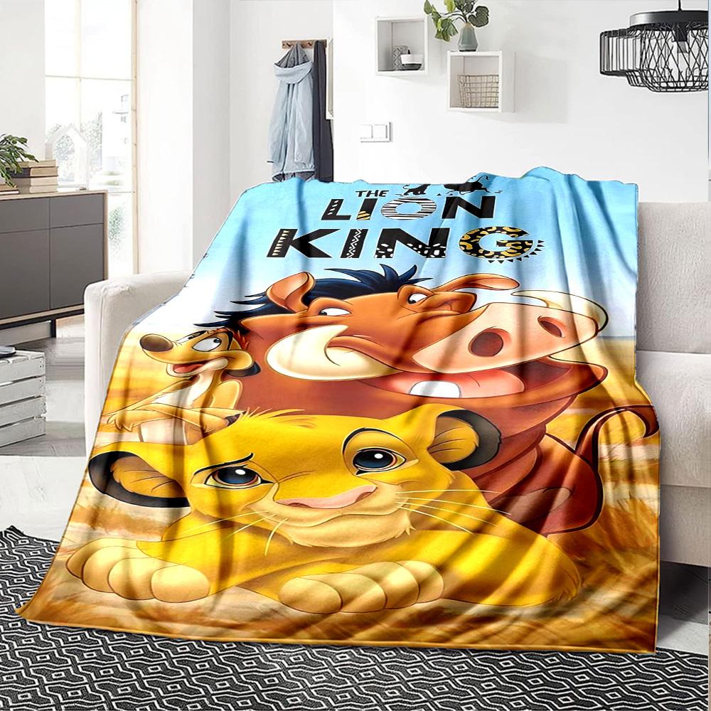 1pc Lion King Blanket Lightweight Flannel Throw for Sofa Bed Travel Camping Livingroom Office Couch Chair 1126KK