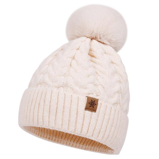 3 шт./набор Женская зимняя шапка, шарф, перчатки, комплект, Вязаная шапка с косами, Декор плюшевым помпоном, Шапка без полей, Шарф, Набор перчаток с сенсорным экраном