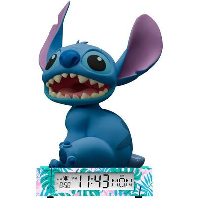 Réveil Avec Figurine 3D Stitch Lumineux - Indique L Heure, La Date Et La Fonction Alarme - Fonctionne Avec 3 Piles LR06 Non Incluses