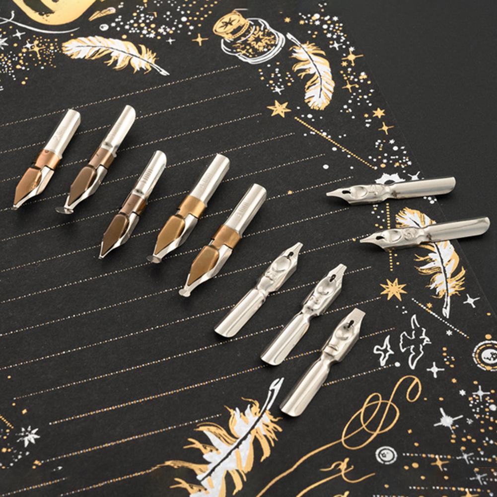 Ретро Европейская Звезда Звездное Небо Стеклянное Перо-Фонтан Набор Студенческая Английская Чернильная Каллиграфическая Ручка Подарок на День Рождения Письменные Принадлежности
