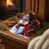 Indoor Outdoor Holiday Decorations 26 Letter Christmas Ornaments, 2D Flat Snowman Hanging Decoration, Acrylic A-Z Festive Home Decor Supplies Alphabet