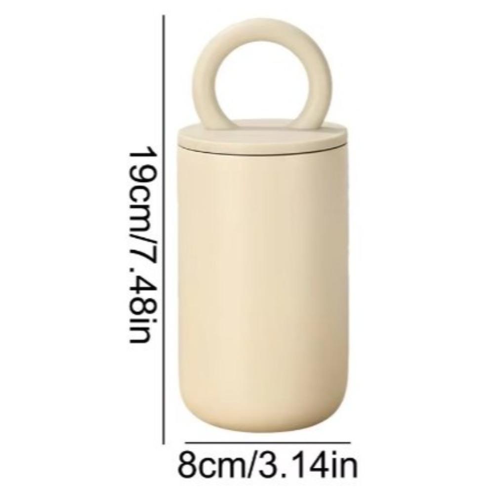 500 мл Термокружка с вакуумной изоляцией Простой стиль 304 Нержавеющая сталь Термос Кружка Ручная с кольцом для переноски Бутылка для питья Для улицы