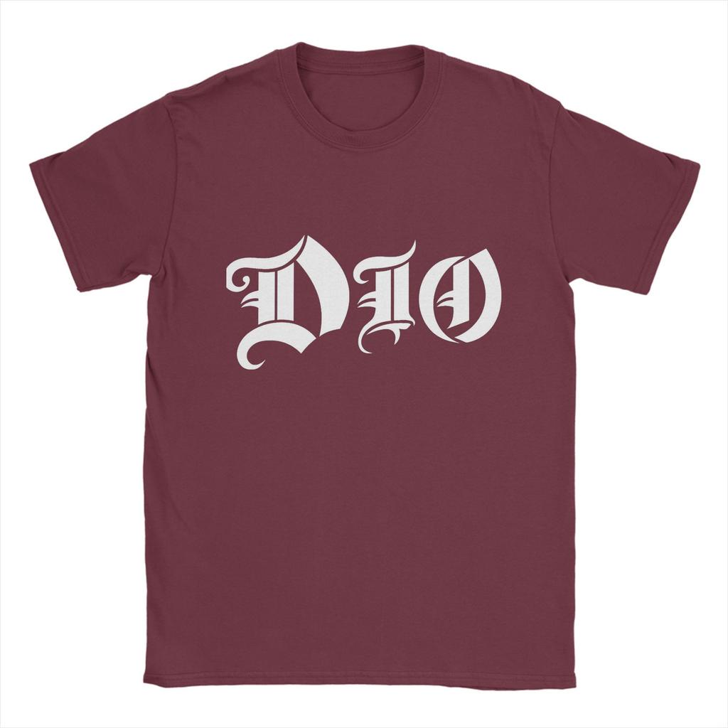 DIO Рок-группа Футболка Лето Популярные футболки Мужские 100% хлопок Круглый вырез Оверсайз Футболки Короткий рукав Уличная одежда Топы