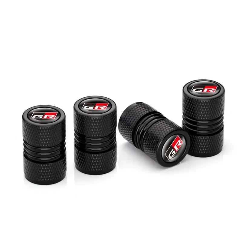 4PCs car GR sport wheel tire stem air valve caps for Toyota Gazoo Racing gr86 Prado Prado Avensis plugs Auto Accessories OO3