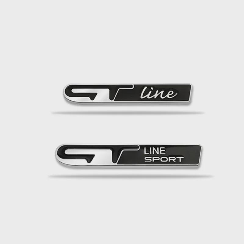 3D Metal GT LINE SPORT Logo Car Rear Trunk Fender Emblem Badge Sticker
