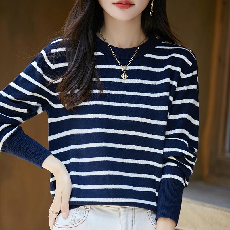 Женский кашемировый свитер Qinghe Cashmere 50% шерсть 50% шелк Женский осенне-зимний кашемировый пуловер Мягкий и теплый