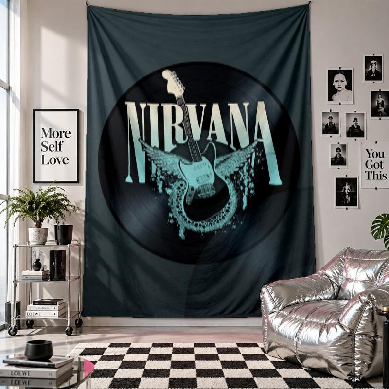 Nirvana Wall Tapestry Home Decor Wall Hanging Cloth for Bedroom Living Room Background