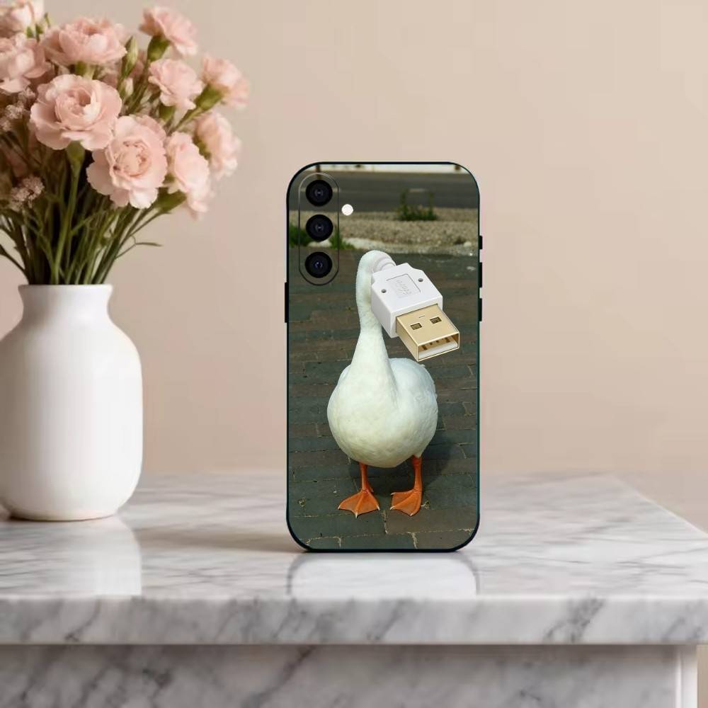 F-Забавный D-Утенок Чехол для Телефона Для Samsung Galaxy A73,A72,A71,A70,A53,A52,A51,Другие Мягкий Черный Чехол