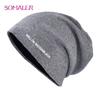 SOMALER Зимняя объемная шапка-бини из полиэстера с напуском, унисекс, в стиле хип-хоп, вязаная двухслойная шапка-бини для женщин и мужчин