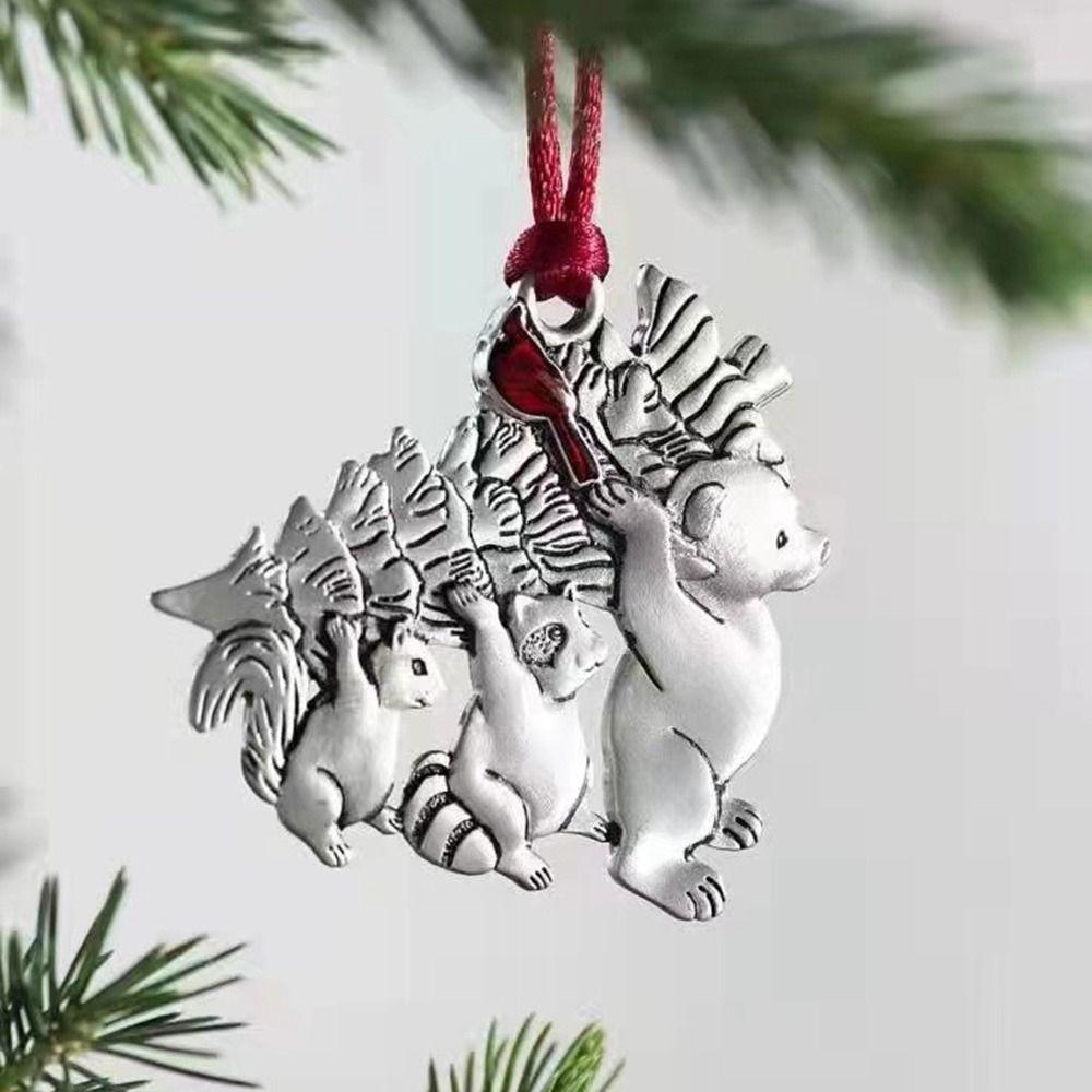 Santa Claus Solid Pewter Christmas Tree Ornament Gnomes Christmas Decorations  DIY