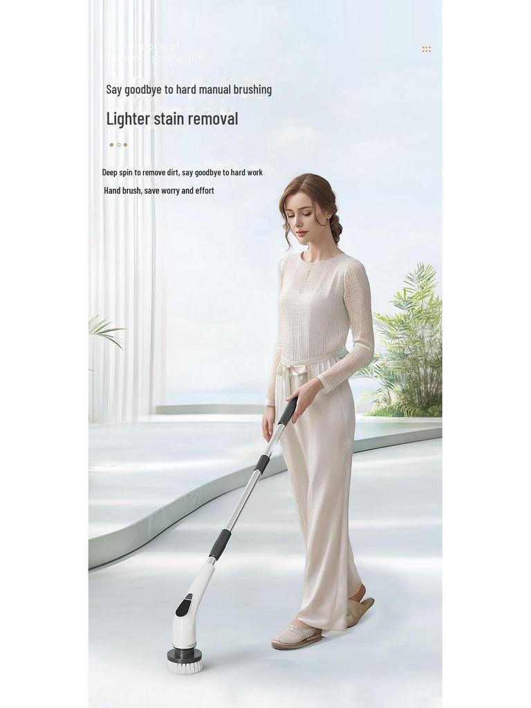 Беспроводная электрическая щетка двойного назначения для чистки дома, автомобиля, кухни и ванной комнаты