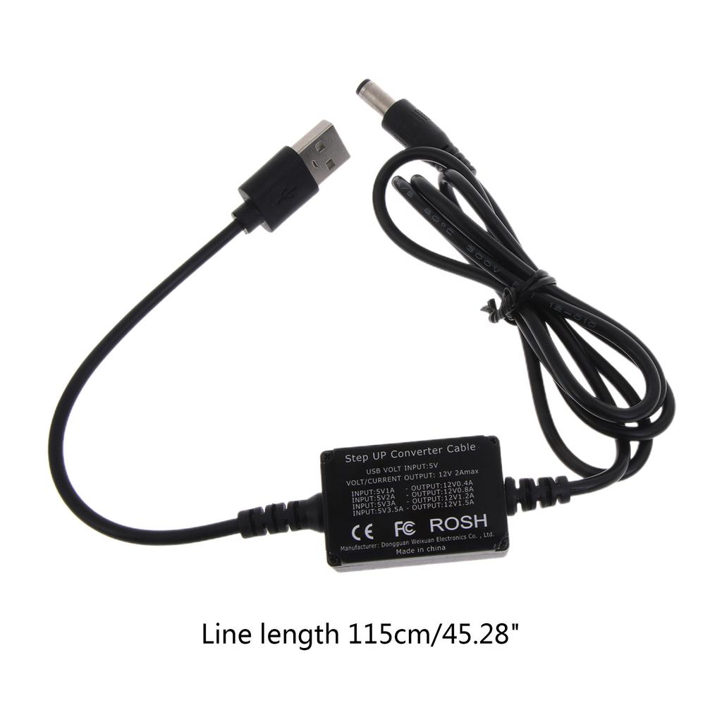 USB к DC5.5x2.1мм Круглое отверстие Повышающая линия Роутеры Повышающий кабель 5В Повышающий до 12В Зарядный кабель Шнур питания