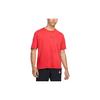 Solid Color Brand Logo Crew Neck T-Shirt Men Tops Red DH8920-687
