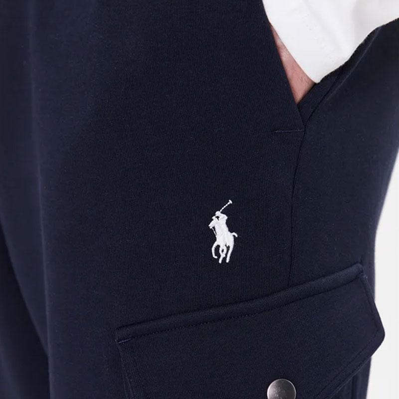 Polo Ralph Lauren SS23 Solid Color Logo Embroidered Cuffed Casual Sports Pants Men Pants Navy-Blue 710881522-007
