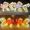 Luminous Fish-Shaped Waterproof Lanterns for Restaurants with Colored Flower Chandelier Lights