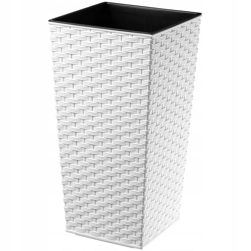 KADAX Doniczka Donica Z Wkładem Osłonka Kwietnik Wysoka Ogrodowa Grafit 19x36cm