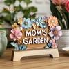 Украшение для сада мамы «Любовь растет здесь» Знак с деревянной основой Украшение для стола в центре Подарки на День матери День рождения