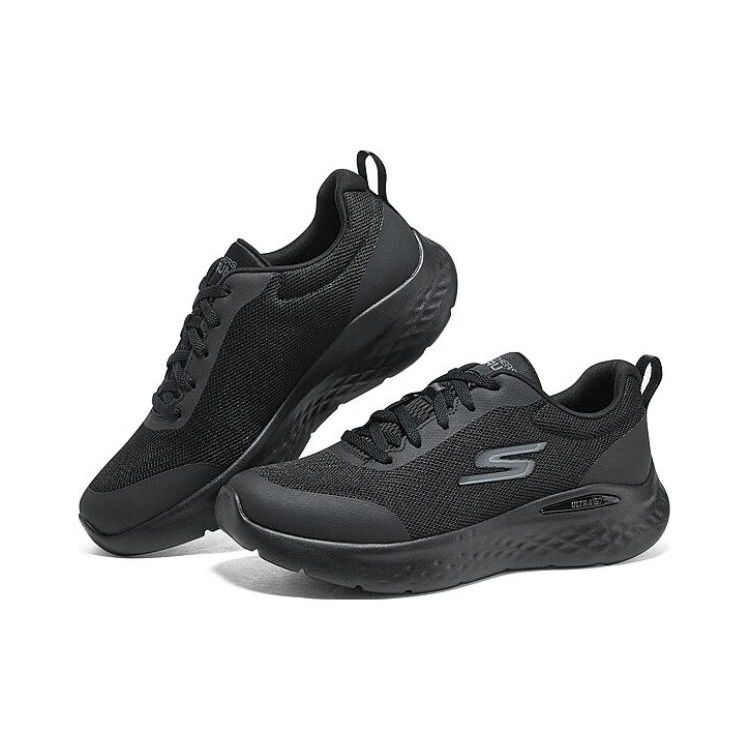 Skechers Легкий амортизирующий наколенник Кроссовки для бега Женская кроссовка Черный 129425-BBK