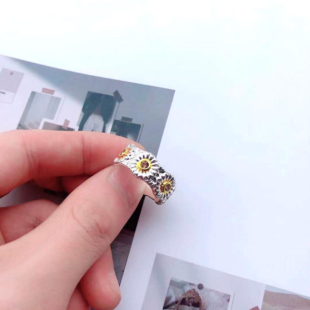 Vintage Adjustable Open Gothic Fashion Jewelry Flower Ring Daisy Rings Wedding Rings For Women