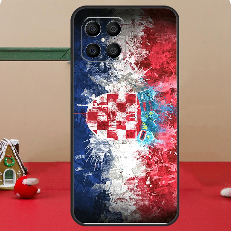 Чехол с флагом Хорватии для Honor Magic 6 7 8 Pro Honor 400 200 70 90 Lite X8c X8b X9a X9b X9c X9d Win RT Чехол