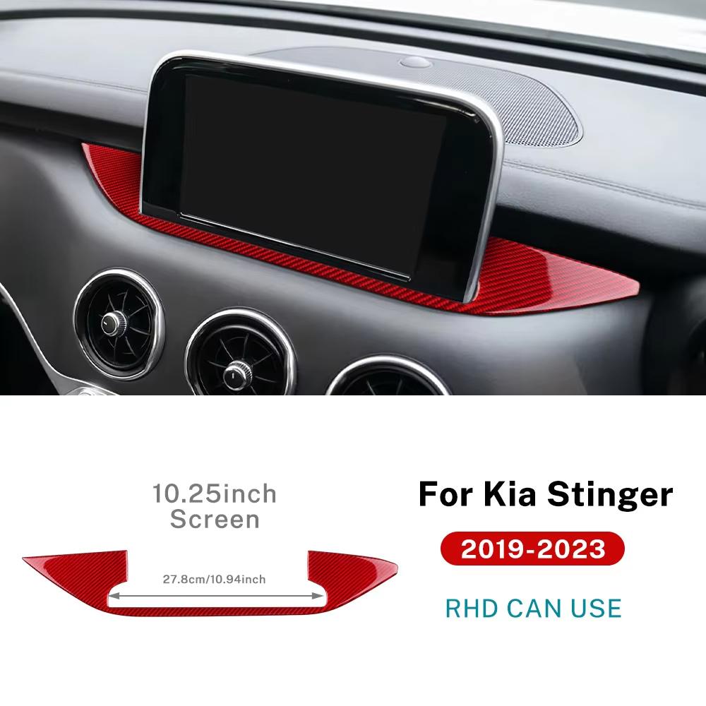Carbon Fiber Style Interior Sticker for Kia Stinger 2019 2020 2021 2022 2023 LHD RHD Interior Panel