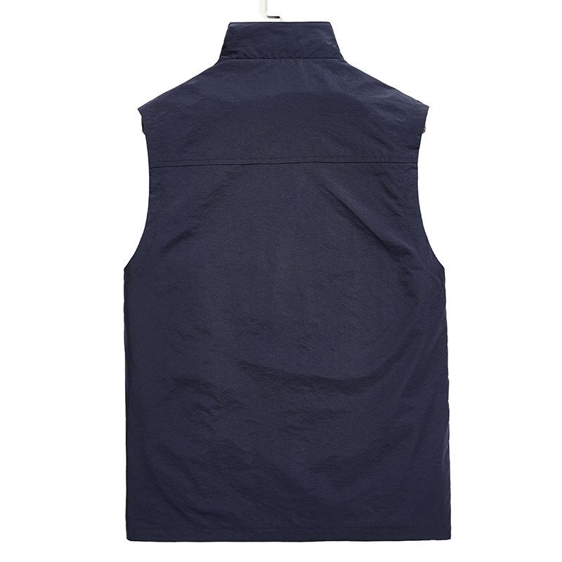 Vest Men's Middle-aged and Elderly Spring and Autumn Thin Jacket Outdoor Sports Quick-drying Vest Casual Breathable Large Size Vest