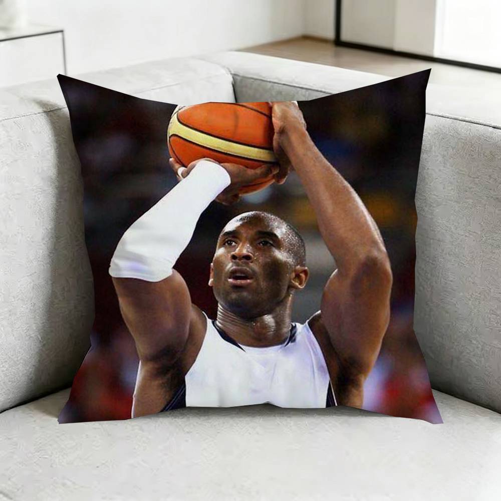 Kobe BBryant BBasketball Legend Square DoubleSided printed Pillow Case Bedroom Bedside Pillow Sofa Cushion Cover Gift
