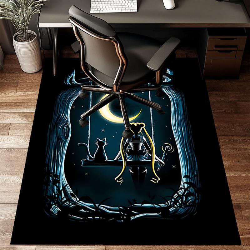 Moonlit Guardian Area Rug Suitable for Indoor And Outdoor,Carpets for Kitchens, Homes, Offices, Living Rooms,Home Decor,Christmas Gift
