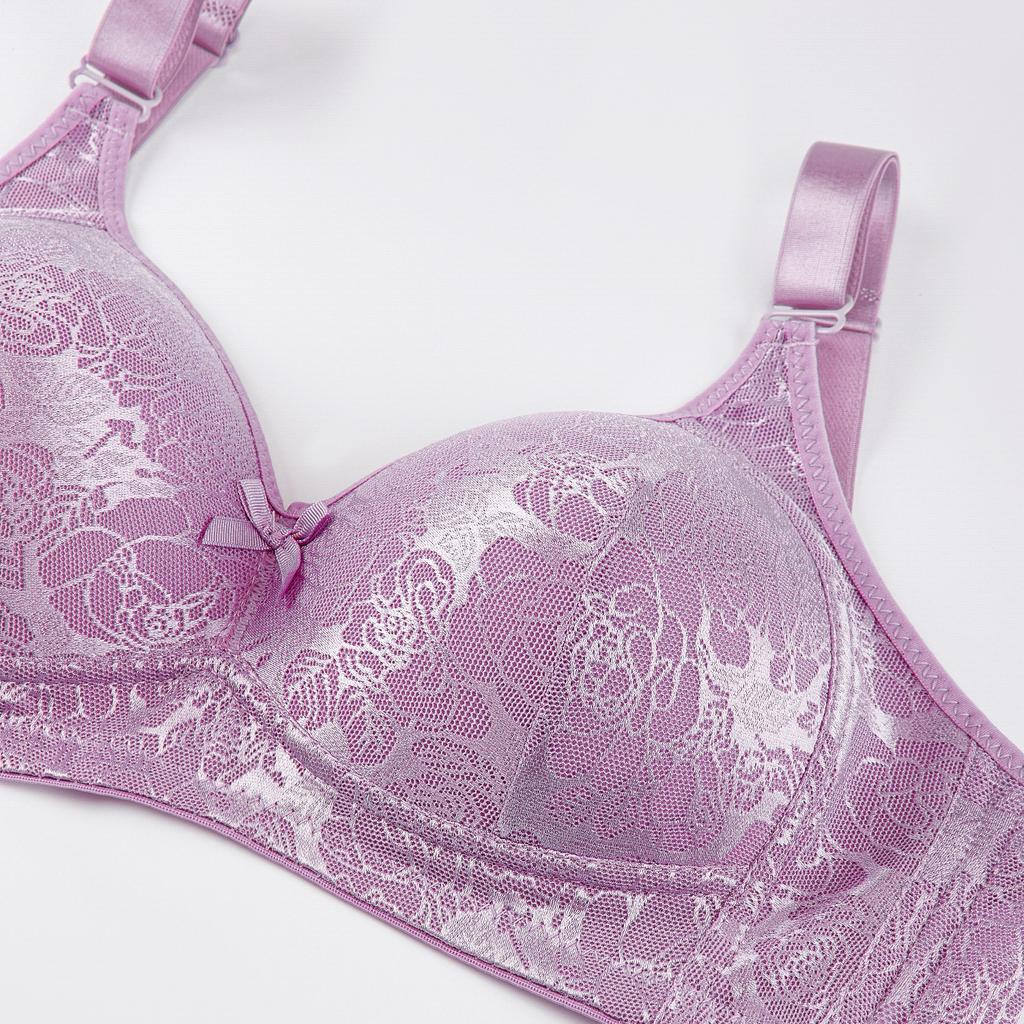 Кружевной бюстгальтер без косточек Женский регулируемый нижнее белье больших размеров Кружевной поддерживающий бюстгальтер Бюстгальтер для женщин среднего и пожилого возраста
