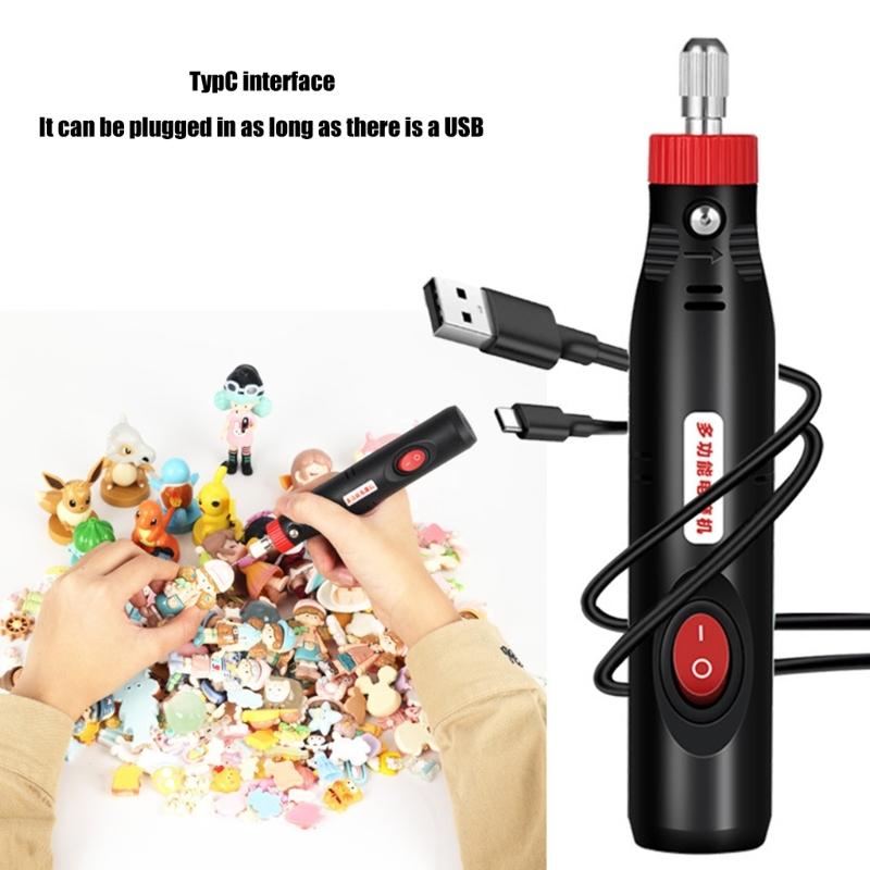 Мини-электродрель с USB-зарядкой, мощный мотор, инструмент для пробивки отверстий для DIY, рукоделия, изготовления ювелирных изделий