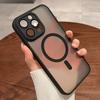 Оригинальный чехол для iPhone 17 Air 16 15 14 13 12 11 Pro Max Plus для MagSafe магнитная беспроводная зарядка защита объектива матовое покрытие