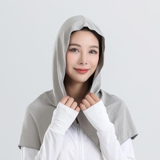 Cooling Hoodie Towel Extra Soft Sweat Absorption UV Protection Cooling Neck Wrap
