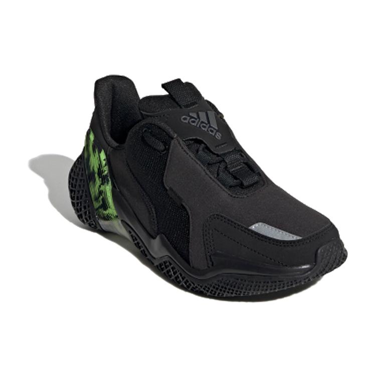 adidas 4Uture RNR J Износостойкие Низкие Детские Беговые Кроссовки Черно-Зеленые Подростковые EG1777
