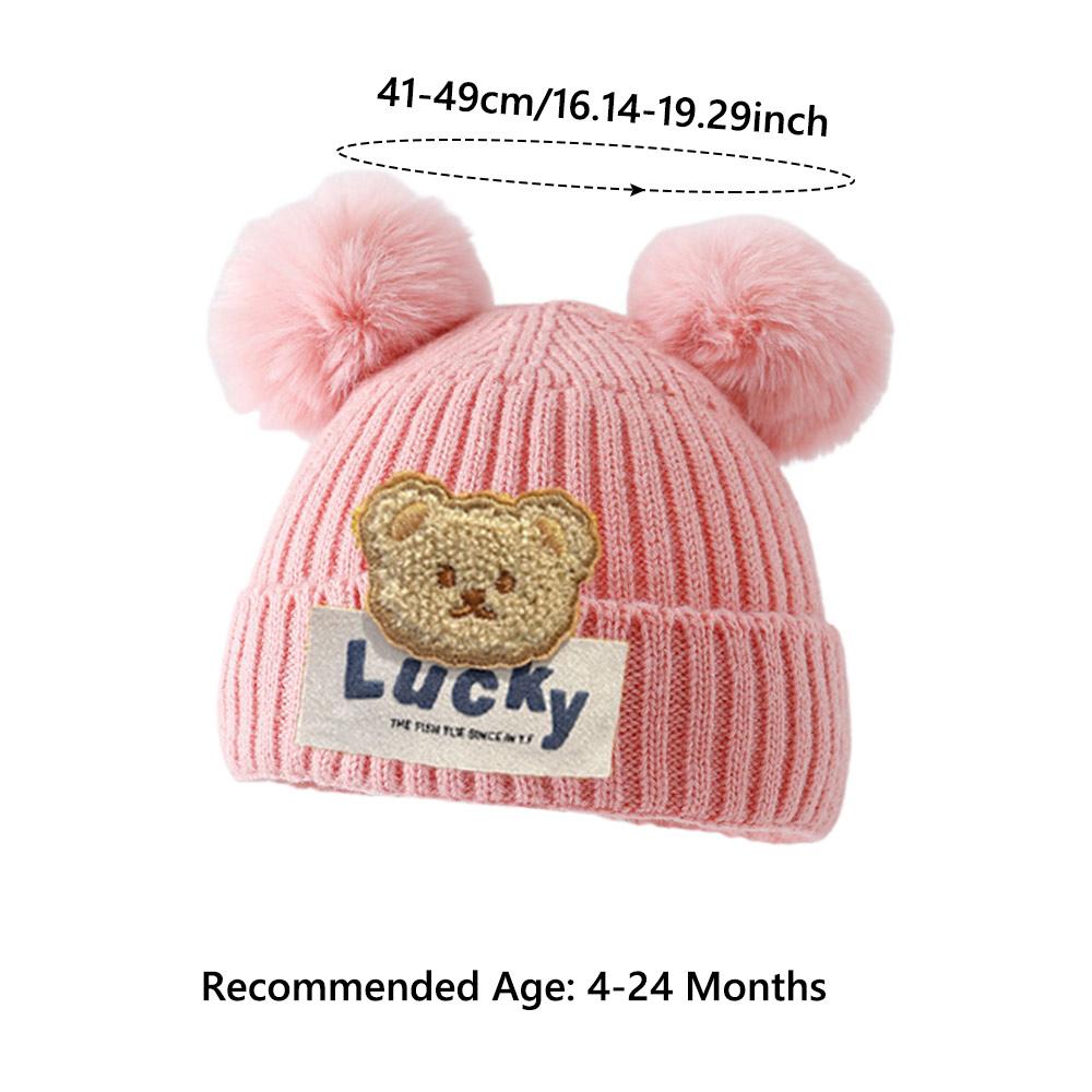 Winter Newborn Ear Protection Hat Warm Children Earmuffs Cap Cute Baby Beanies with Pop