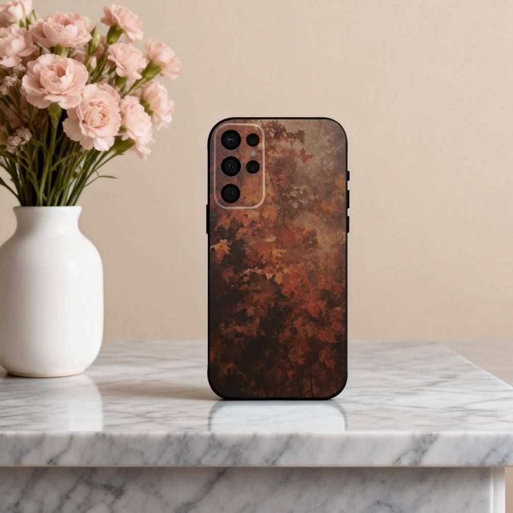 A-Осень R-Ретро Масляная Живопись Чехол для Телефона Для Samsung S25,S24,S21,S22,S23,S30,Ultra,S20,Plus,Другие Мягкий Черный Чехол