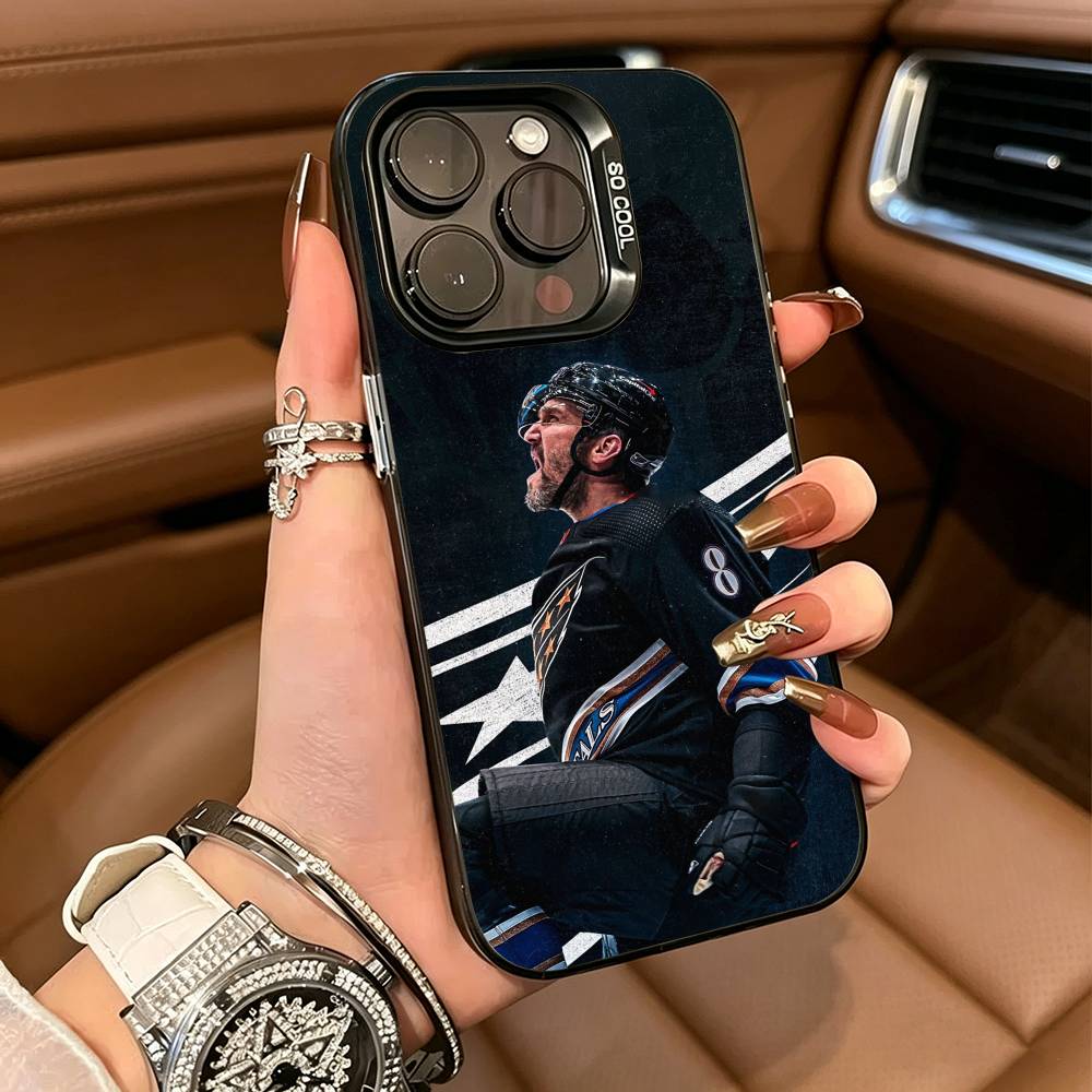 A-Александр Овечкин 8 Чехол для телефона для iPhone 17,16,15,14,13,12,11 Plus Pro Max Цветной Серебристый Чехол для телефона